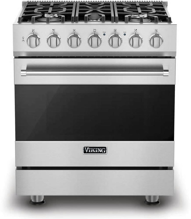 Viking 3 Series '24 30" 5 Sealed Burners Freestanding Gas Range RVGR33025BSS