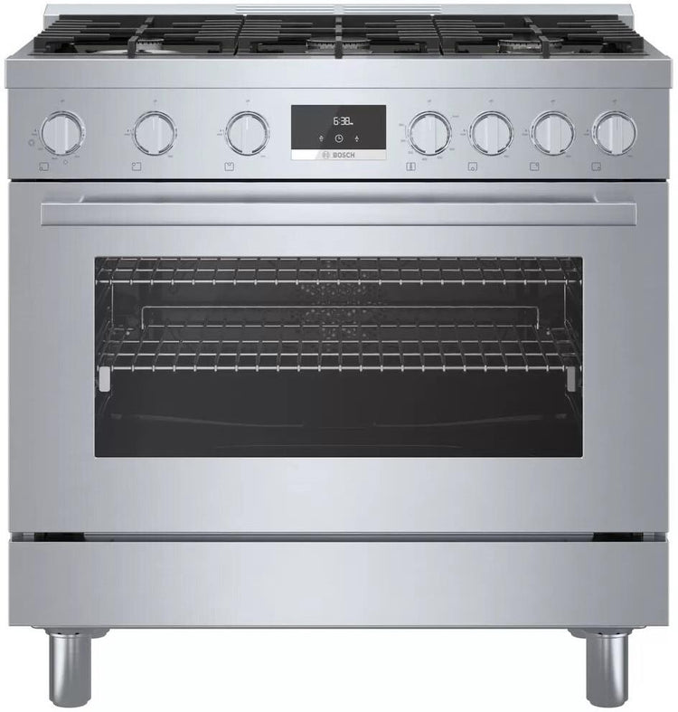 Bosch 800 Series HGS8655UC 36" Stainless Gas Range with 6 Sealed Burners - Alabama Appliance