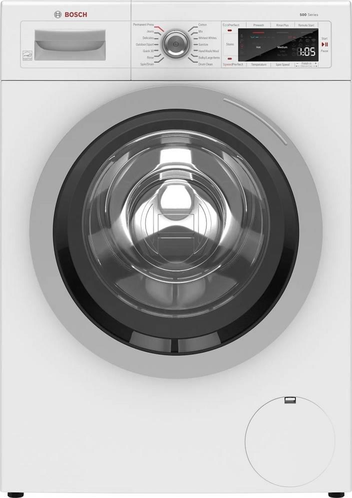 Bosch 500 Series 24" Compact Front Load 2.2 Cu. Ft WHT Smart Washer WAW285H1UC