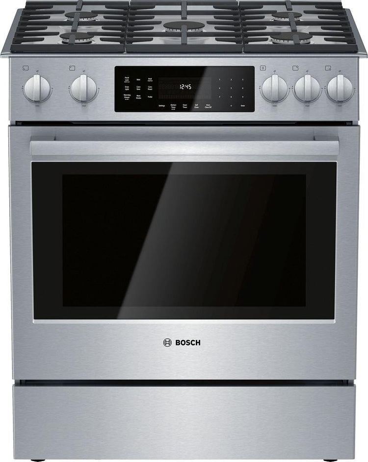 Bosch Benchmark Series HGIP056UC Stainless Steel 30" Slide-In Gas Range Pictures