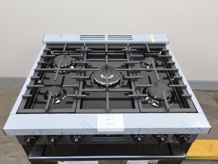 Bosch 800 Serie 30" BLK Stainless 5 Sealed Burners 3.6 cu.ft Gas Range HGS8045UC