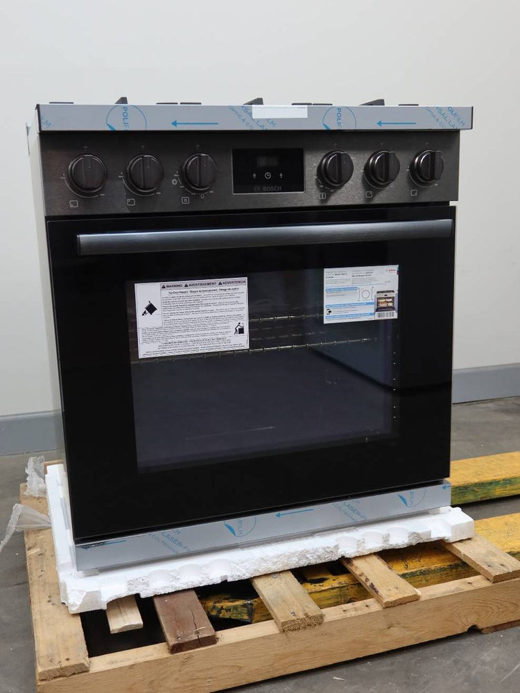 Bosch 800 Serie 30" BLK Stainless 5 Sealed Burners 3.6 cu.ft Gas Range HGS8045UC