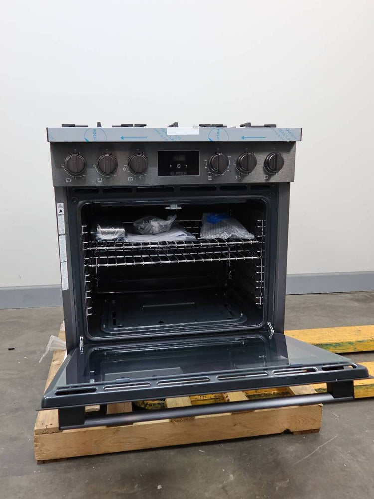 Bosch 800 Serie 30" BLK Stainless 5 Sealed Burners 3.6 cu.ft Gas Range HGS8045UC