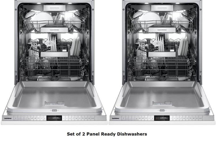 Gaggenau 24" PR ADA Sensor Clean Smart 42dB 400 Series Dishwasher DF480700F x2
