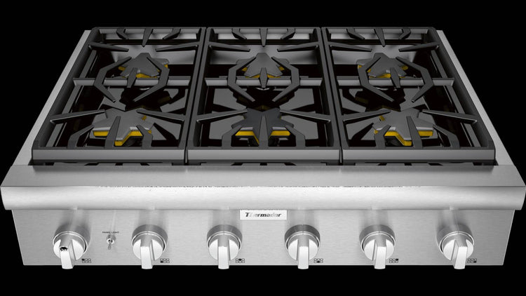 Thermador 36" 6 Sealed Burner Professional Series Stainless Gas Rangetop PCG366W