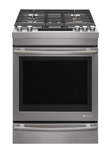 NIB JennAir Euro-Style Series 30" 5 Sealed Burner Slide-in Gas Range JGS1450FS