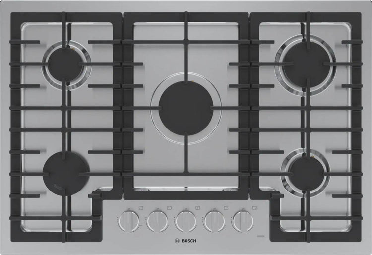 Bosch 30" 500 Series Red LED Light 5 Sealed Burners Gas Cooktop NGM5059UC