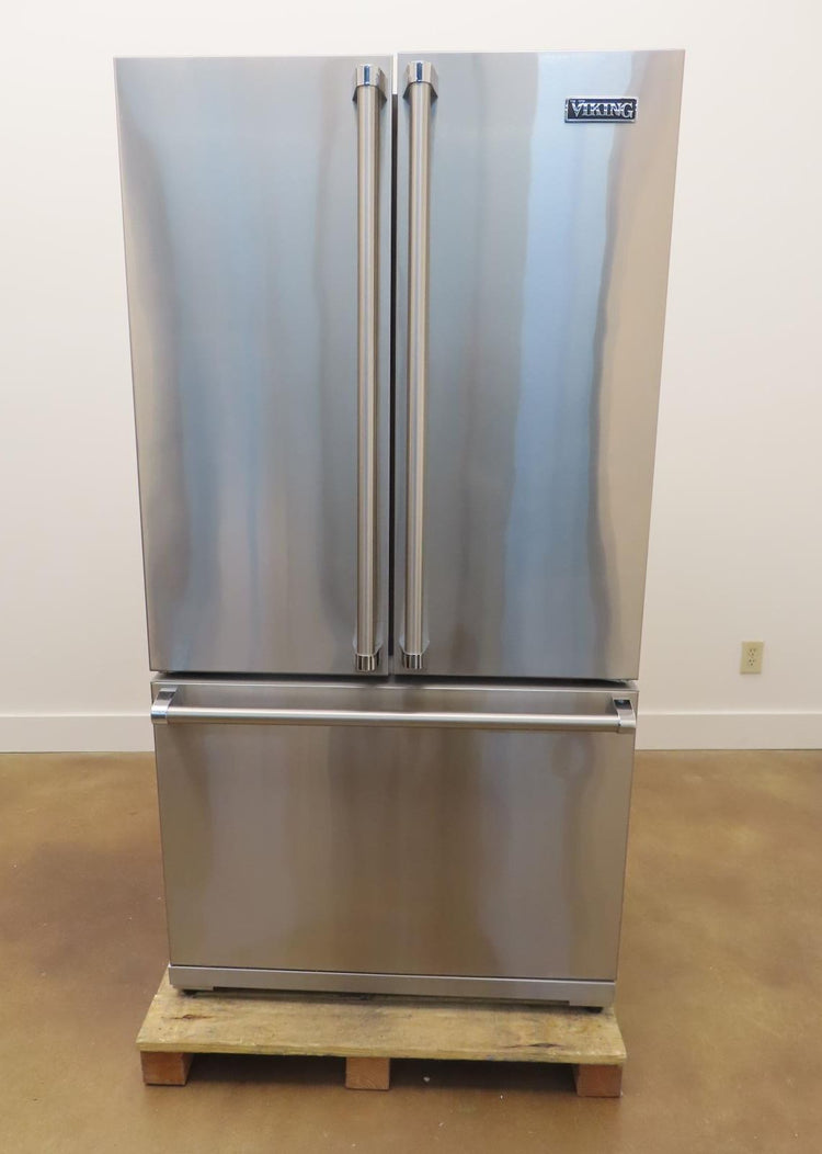 Viking 3 Series RVRF336SS 36 Inch Counter Depth French Door Refrigerator S.S