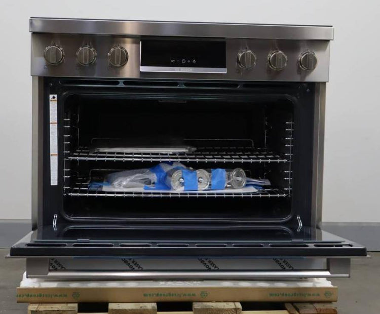 Bosch 36" Slide-In 3.7 cu.ft 5 Elements 800 Series Induction Range HIS8655U