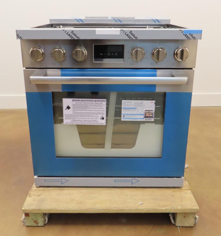 Bosch 800 Series HDS8055U 30" Freestanding Dual Fuel Range Stainless Steel