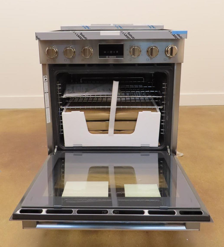 Bosch 800 Series HDS8055U 30" Freestanding Dual Fuel Range Stainless Steel