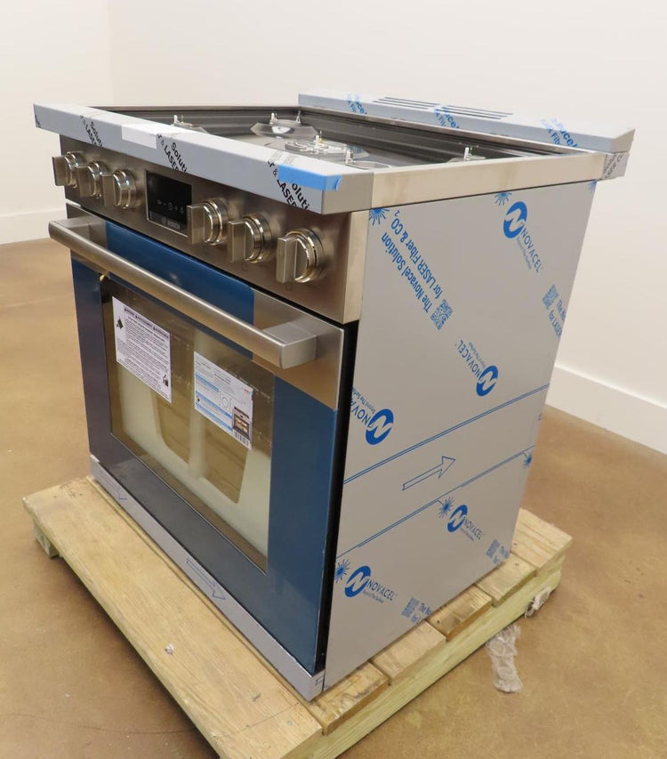 Bosch 800 Series HDS8055U 30" Freestanding Dual Fuel Range Stainless Steel