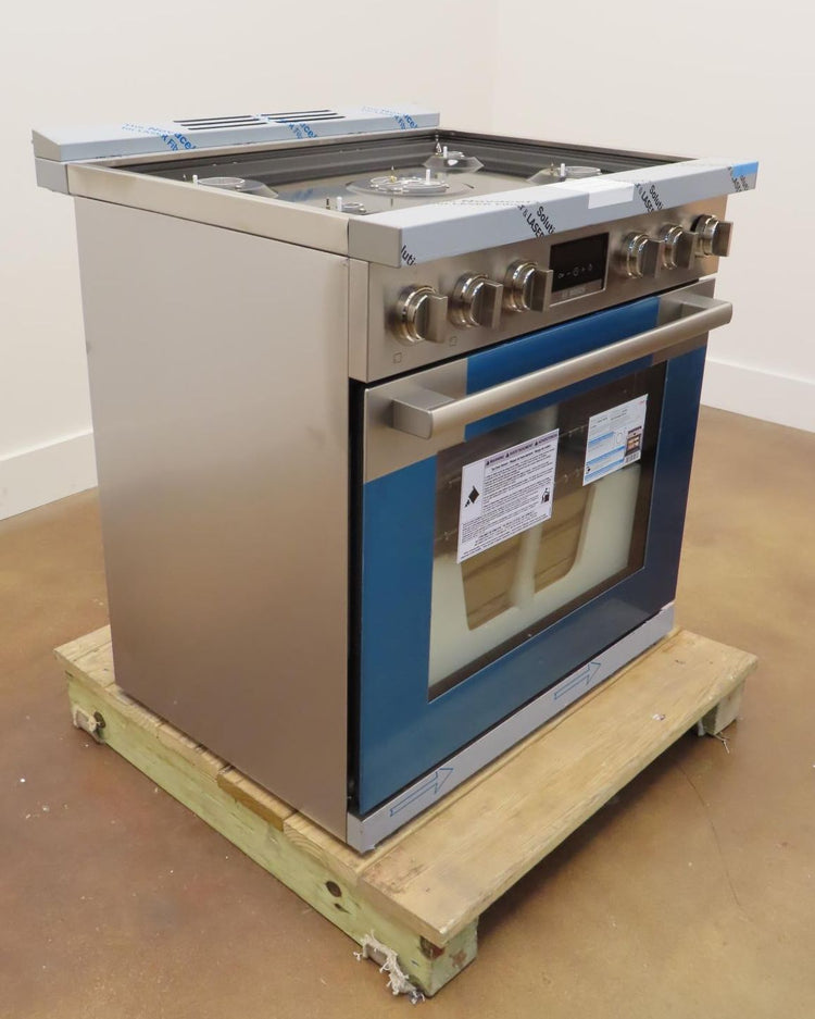 Bosch 800 Series HDS8055U 30" Freestanding Dual Fuel Range Stainless Steel