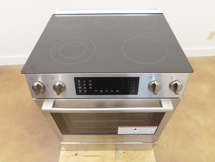 Bosch 800 Series HEI8056U 30" Warming Zone Slide-In Electric Range Pictures