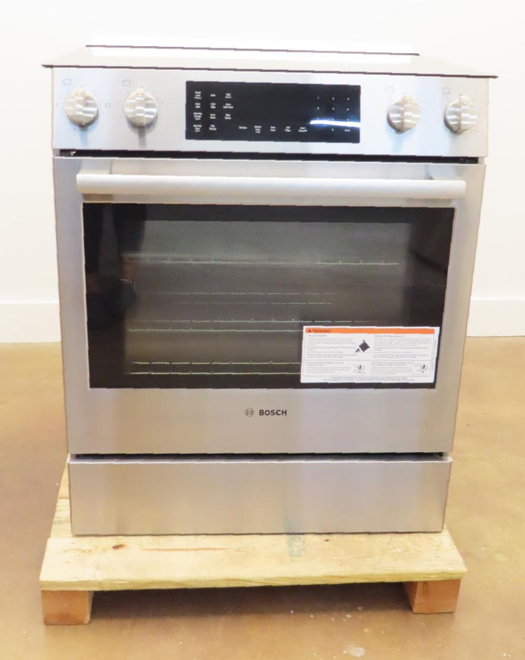 Bosch 800 Series HEI8056U 30" Warming Zone Slide-In Electric Range Pictures