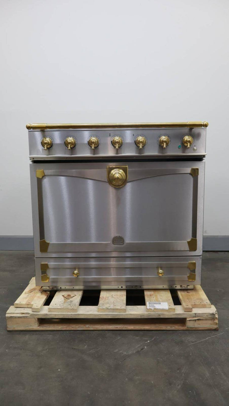 La Cornue CornueFe 90 36" Freestanding Induction Range 3.81 FtCap SS Brass C9IFI