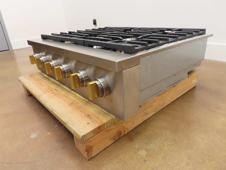 Monogram Statement Series ZGU366NT2SS 36" Slide-In Professional Gas Rangetop Pic