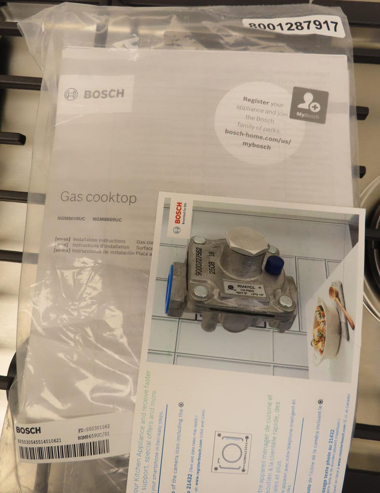 Bosch 800 Series NGM8659UC 36" Built-In Gas Cooktop with 5 Sealed Burners