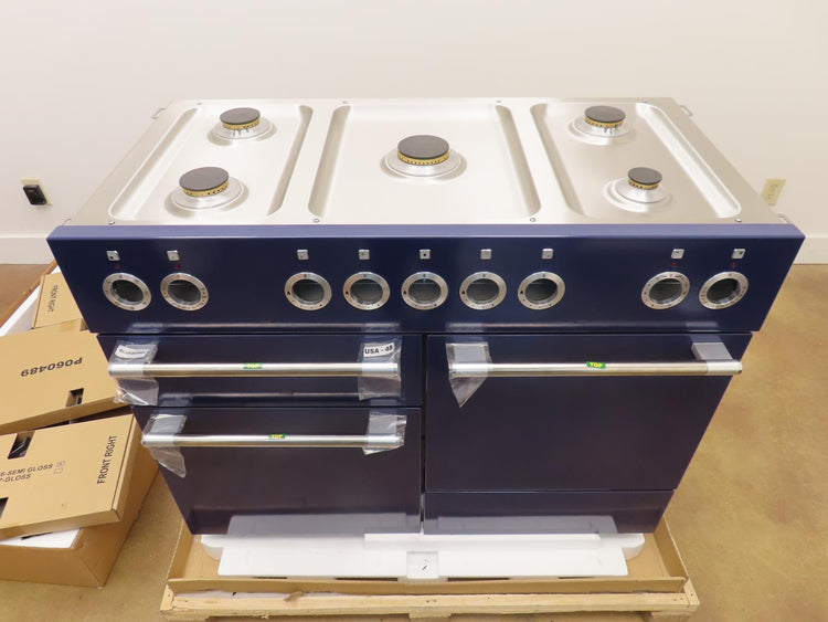 AGA Mercury AMC48DFBBY 48" Freestanding Dual Fuel Blueberry Range With 5 Burners