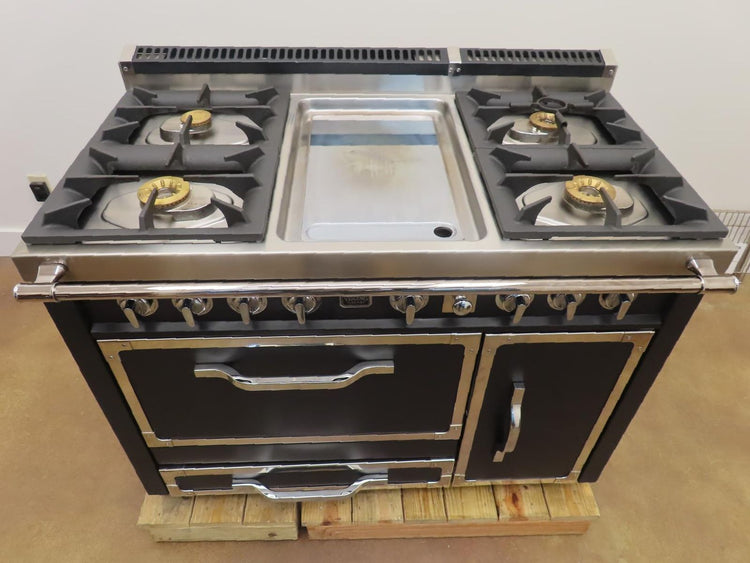 Viking Tuscany Series TVDR4814GCS 48" Freestanding Dual Fuel Cast Black Range