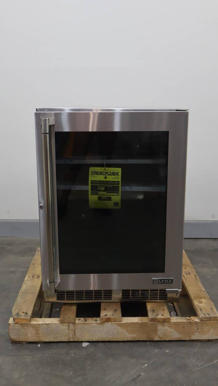 Lynx 24 Inch SS Built-In All Refrigerator 5.3 Cu. Ft. Capacity LN24REFGR