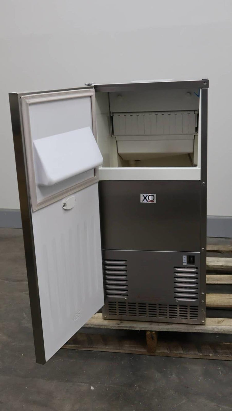 XO 15" Built-In Indoor/Outdoor Crystal Clear Cubes Gourmet Ice Maker XOUIM1565SP - Alabama Appliance