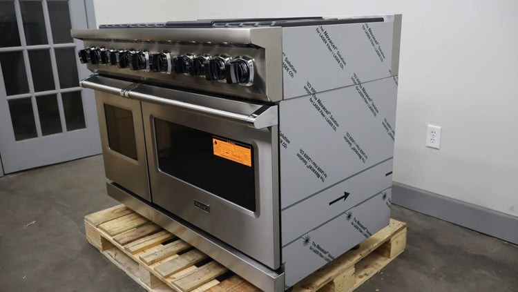 Viking 7 Series 48" 6 Burner Stainless Freestanding Dual Fuel Range VDR74826GSS
