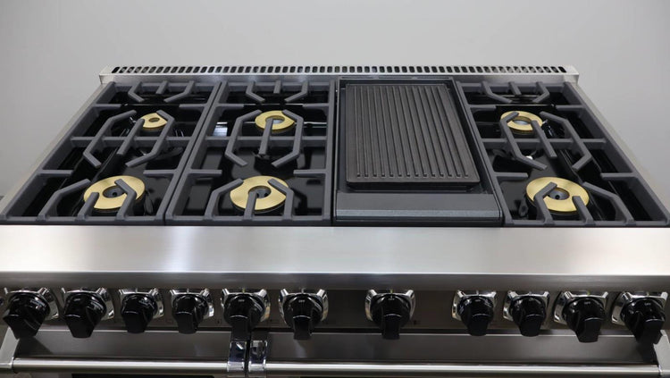 Viking 7 Series 48" 6 Burner Stainless Freestanding Dual Fuel Range VDR74826GSS