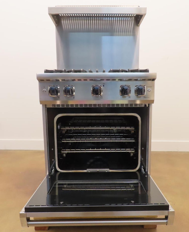 Viking Professional 5 Series 30" 4 Burners Gas Range VGR5304BSS w/ high shelf