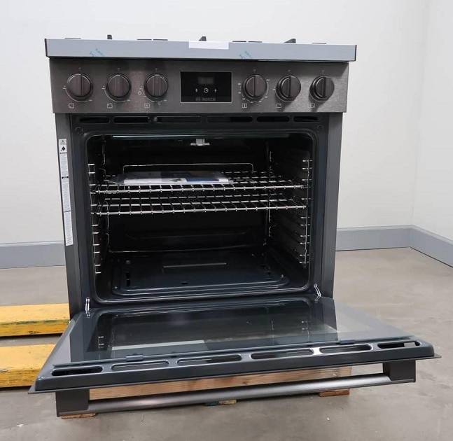 Bosch 800 Serie 30" BLK Stainless 3.6 cu.ft 5 Sealed Burners Gas Range HGS8045UC