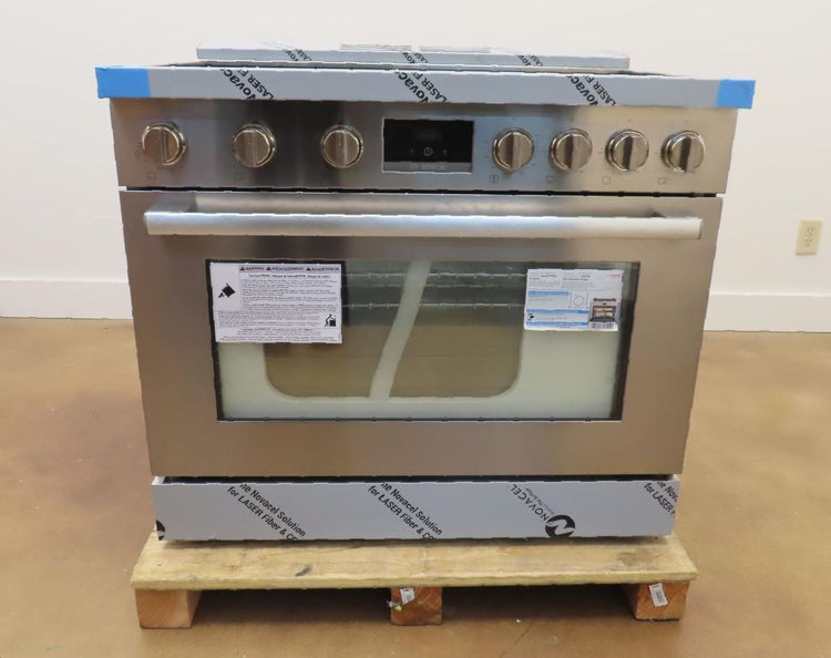 Bosch 800 Series HGS8655UC 36" Stainless Gas Range with 6 Sealed Burners - Alabama Appliance