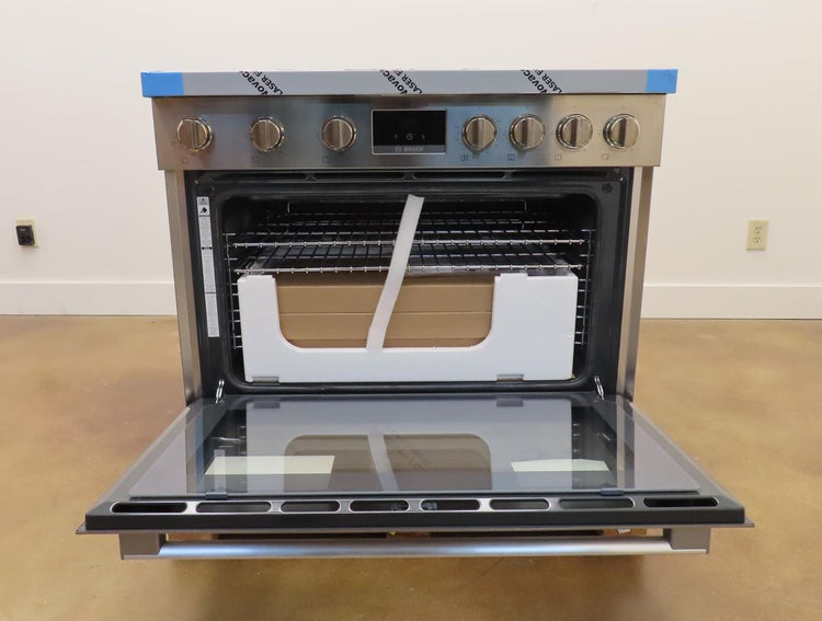 Bosch 800 Series HGS8655UC 36" Stainless Gas Range with 6 Sealed Burners - Alabama Appliance