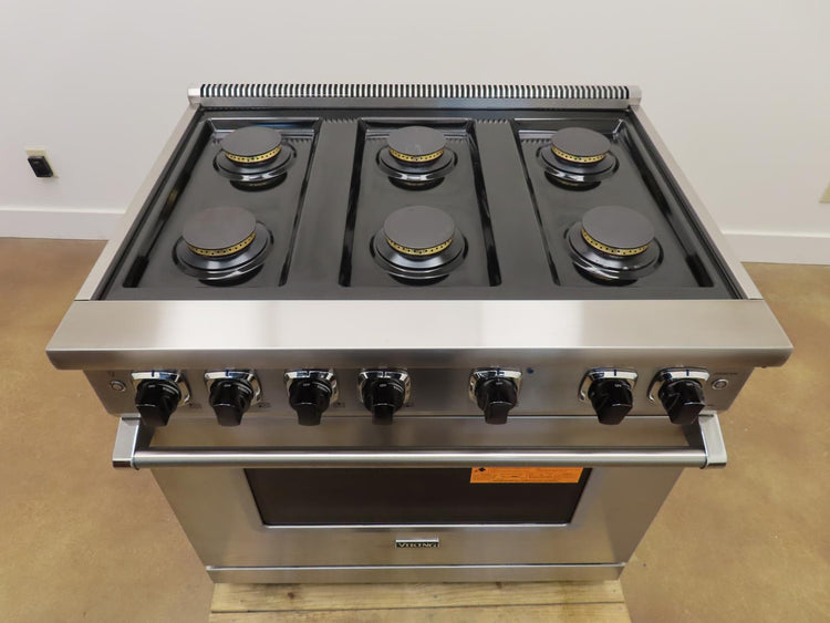 Viking 5 Series VGR5366BSS 36" Pro-Style Gas Range Stainless Steel 2017 Model