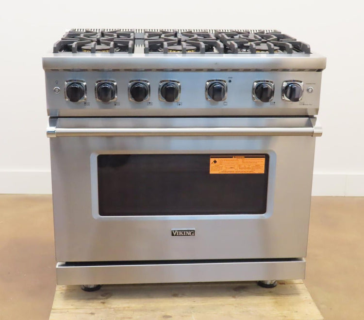 Viking 5 Series VGR5366BSS 36" Pro-Style Gas Range Stainless Steel 2017 Model