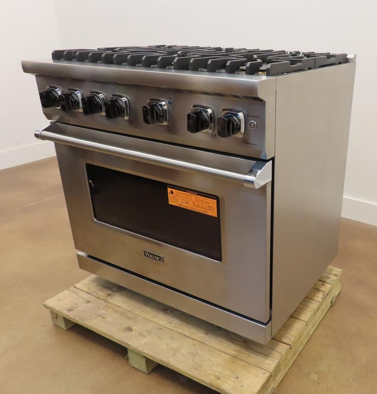 Viking 5 Series VGR5366BSS 36" Pro-Style Gas Range Stainless Steel 2017 Model