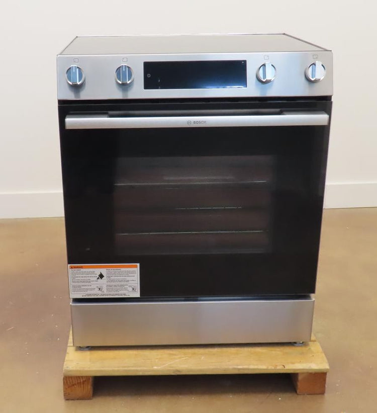 Bosch 100 Series HEF1050MU 30" SlideIn Electric Convection Range with 5 Elements