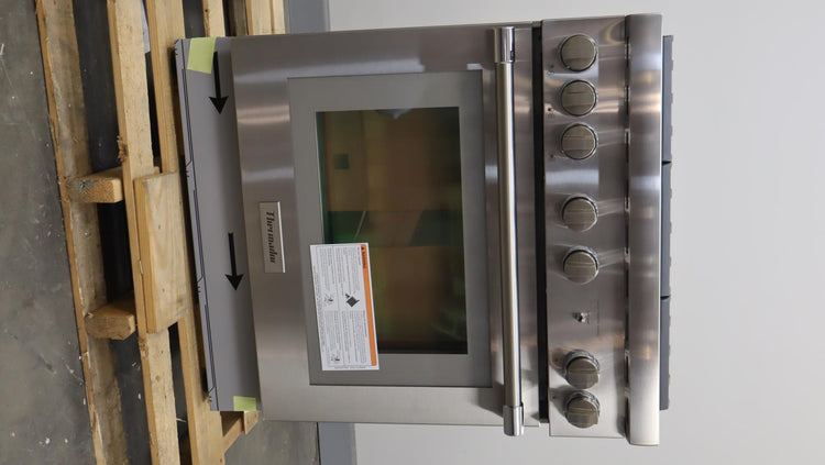 Thermador 30 Inch Stainless Freestanding Professional Dual Fuel Range PRD304WHU