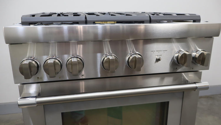 Thermador 30 Inch Stainless Freestanding Professional Dual Fuel Range PRD304WHU