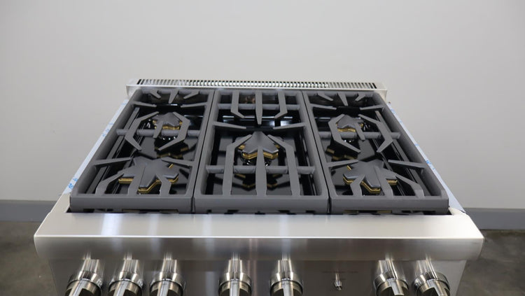 Thermador 30 Inch Stainless Freestanding Professional Dual Fuel Range PRD304WHU