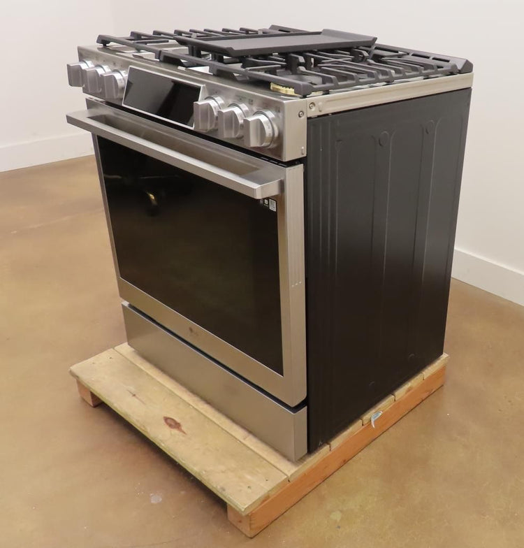LG 30" LSDS6338F Smart 5 Sealed Burners Slide-in Stainless Dual Fuel Range