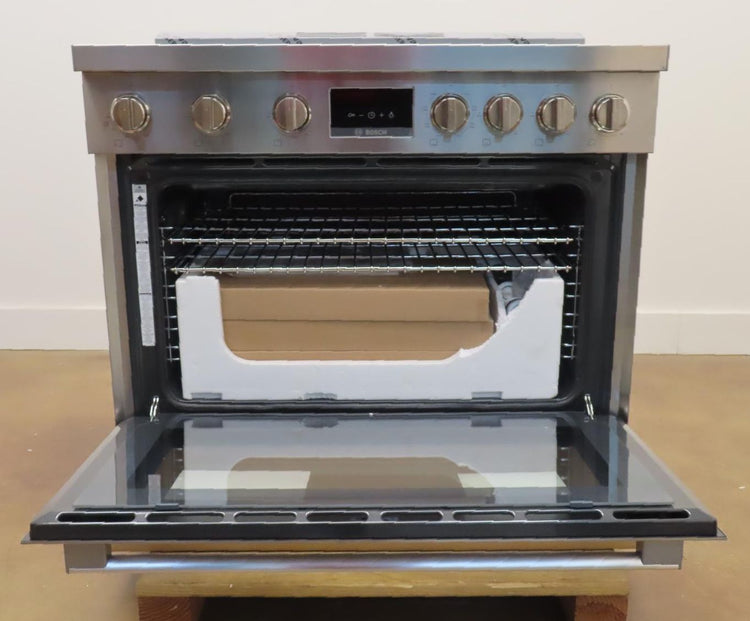 Bosch 800 Series HDS8655U 36" 6 Burner Dual Fuel Convection Range - Alabama Appliance