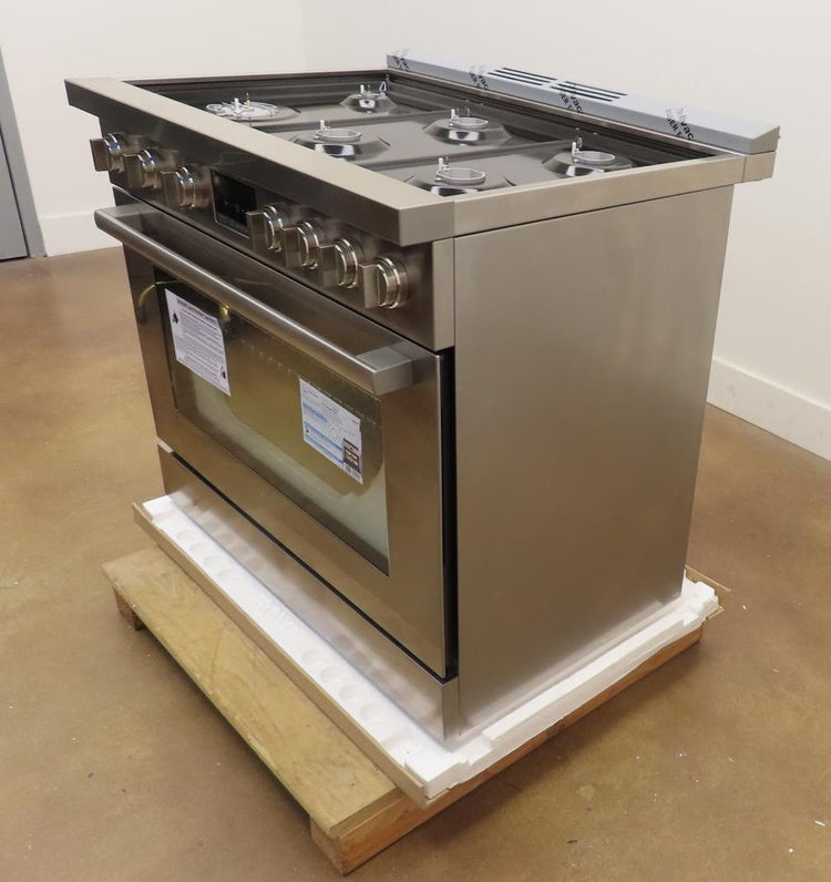 Bosch 800 Series HDS8655U 36" 6 Burner Dual Fuel Convection Range - Alabama Appliance