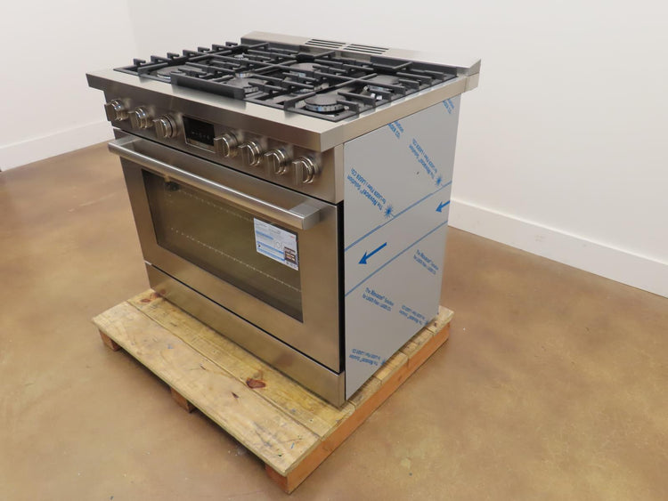 Bosch 800 Series HDS8655U 36" 6 Burner Dual Fuel Convection Range Full Warranty