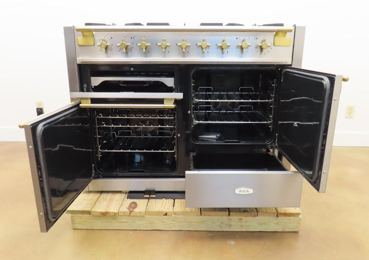 AGA Elise Series Classic Color Col AEL481DFABSS 48" Freestanding Dual Fuel Range - Alabama Appliance