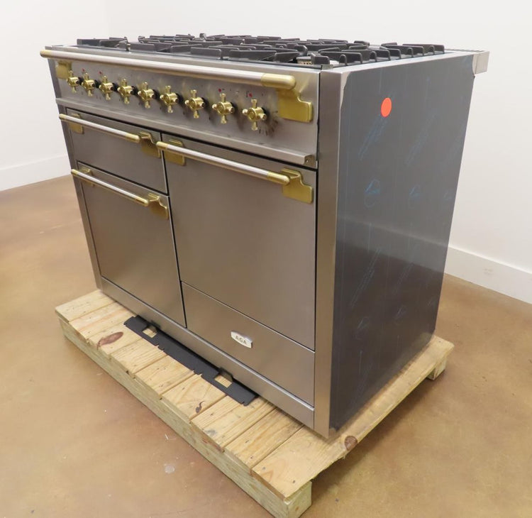 AGA Elise Series Classic Color Col AEL481DFABSS 48" Freestanding Dual Fuel Range - Alabama Appliance