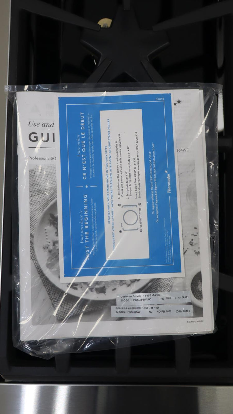 Thermador 36" 6 Sealed Burner Professional Series Stainless Gas Rangetop PCG366W