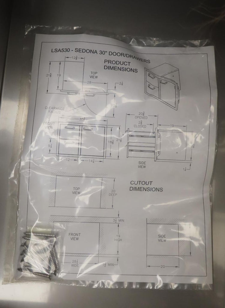 Lynx Sedona Series LSA636 36" Double Drawer and Access Door Storage System Pics