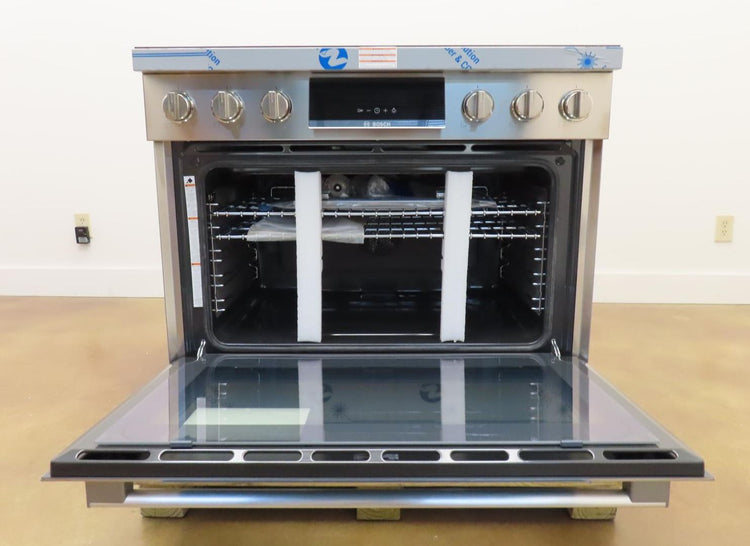 Bosch 800 Series HIS8655U 36" Slide-In Induction Stainless S Range Full Warranty