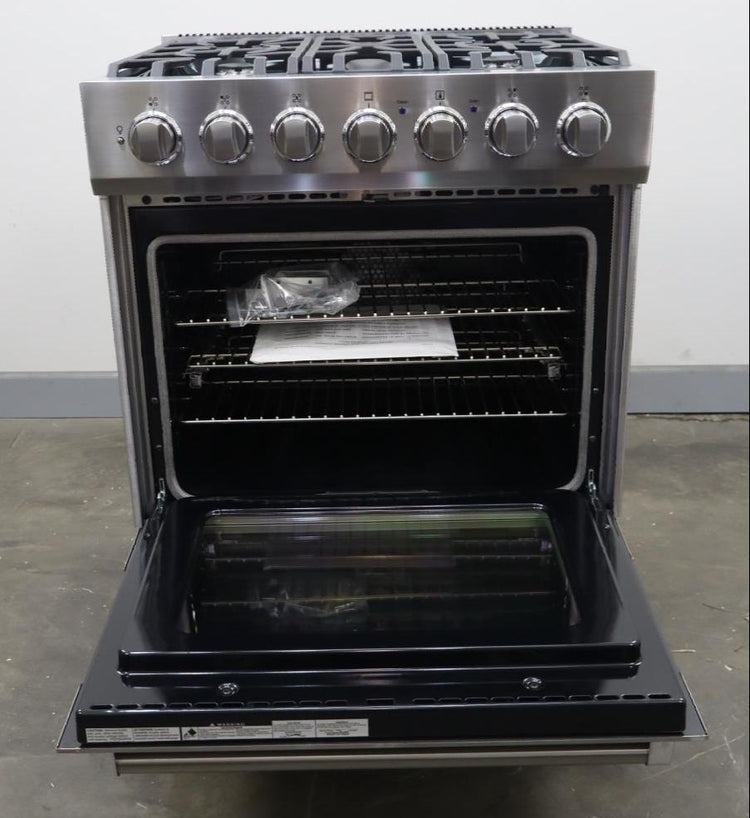 Viking 3 Series 30" 5 Sealed Burners Freestanding Dual Fuel Range RVDR33025BSSLP
