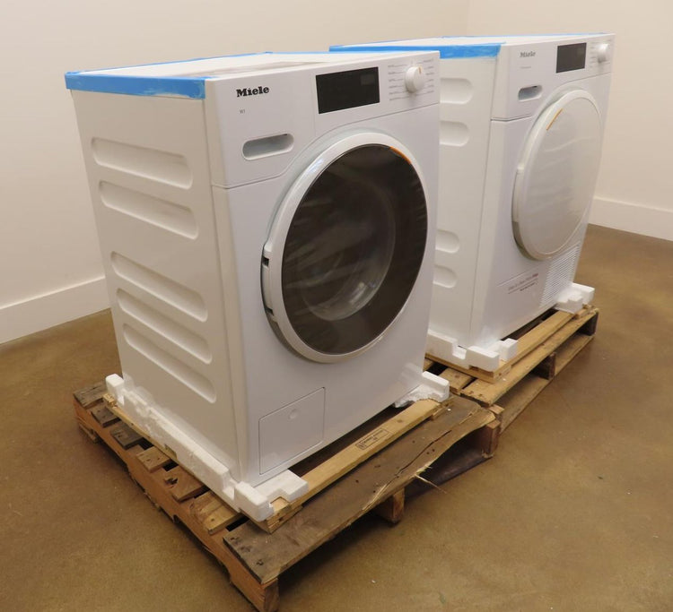 Miele 24" White Front Load Washer and Dryer Set WWD160 / TXD160WP